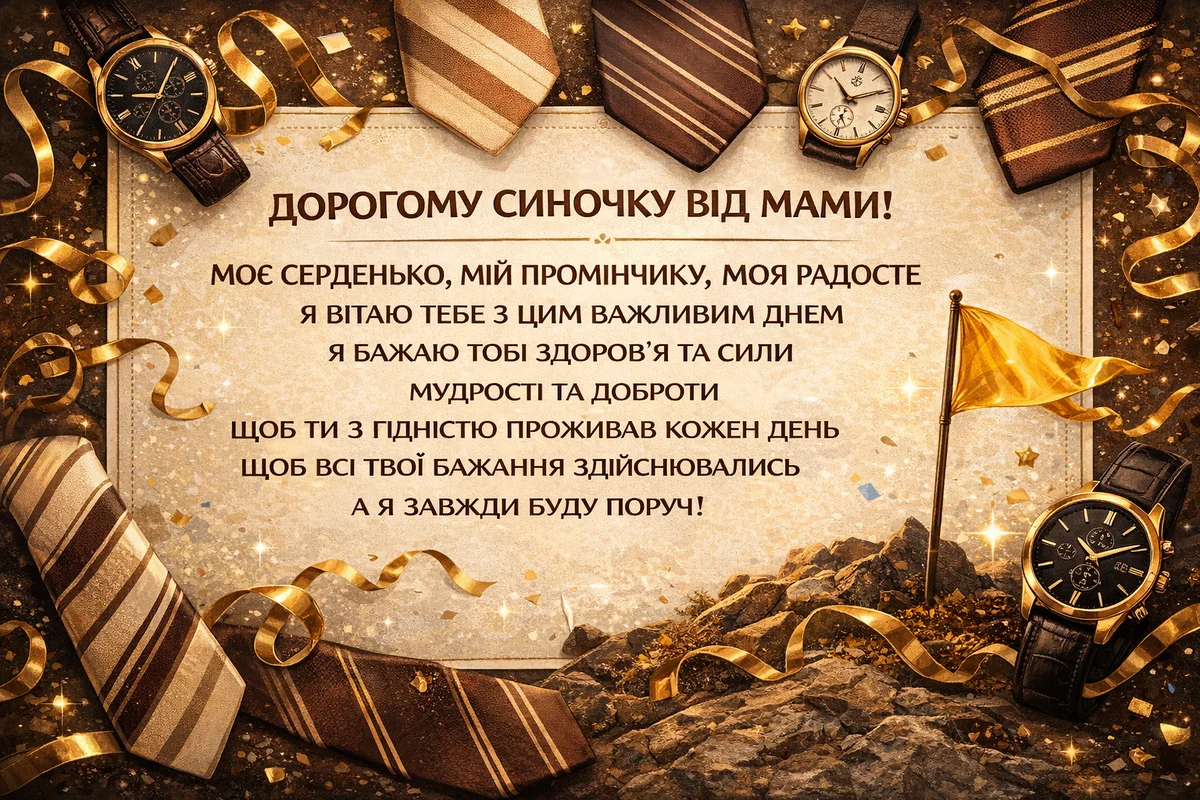 Привітання з днем народження сину від мами